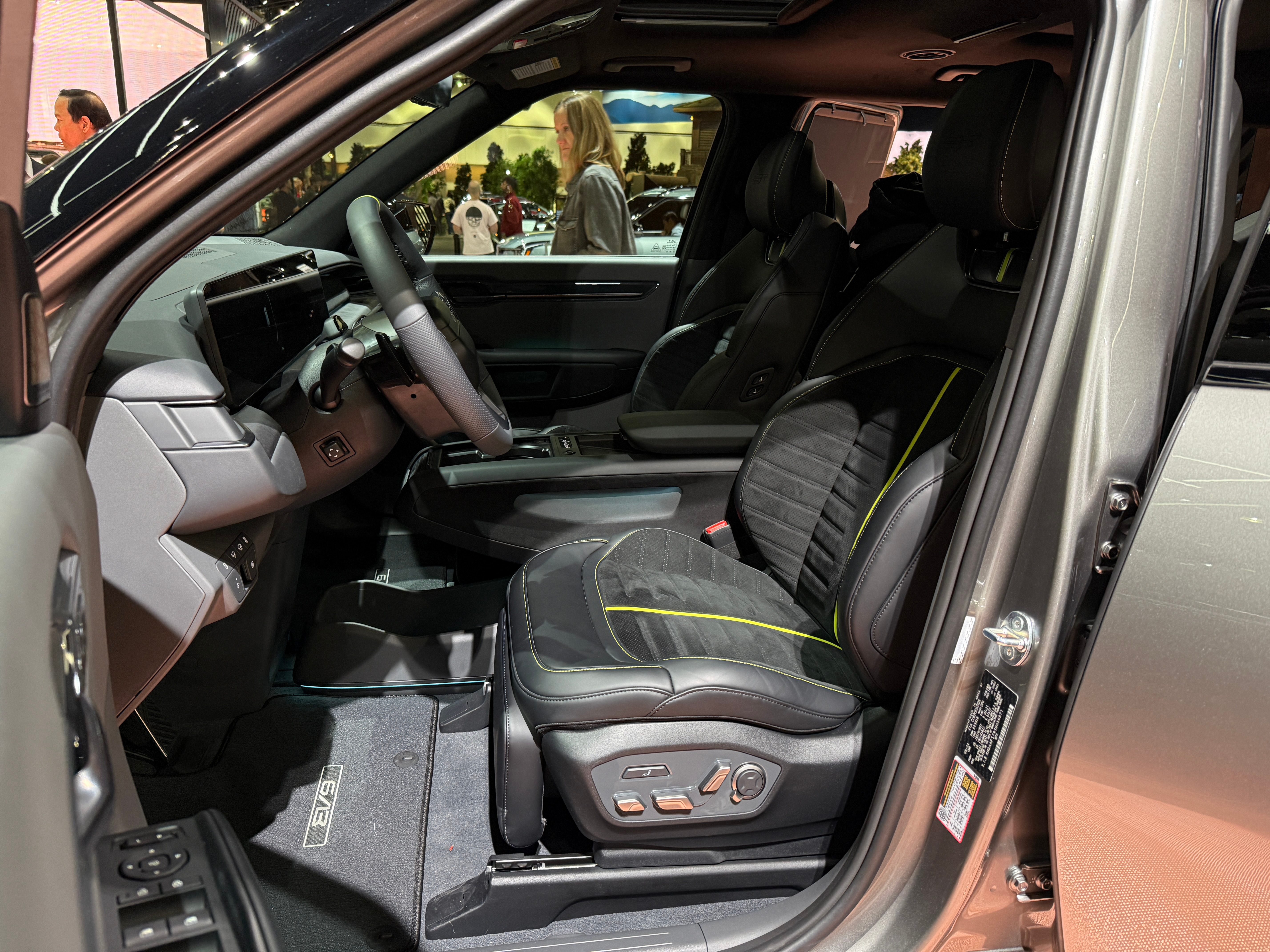 Front seats of a Kia EV9 GT