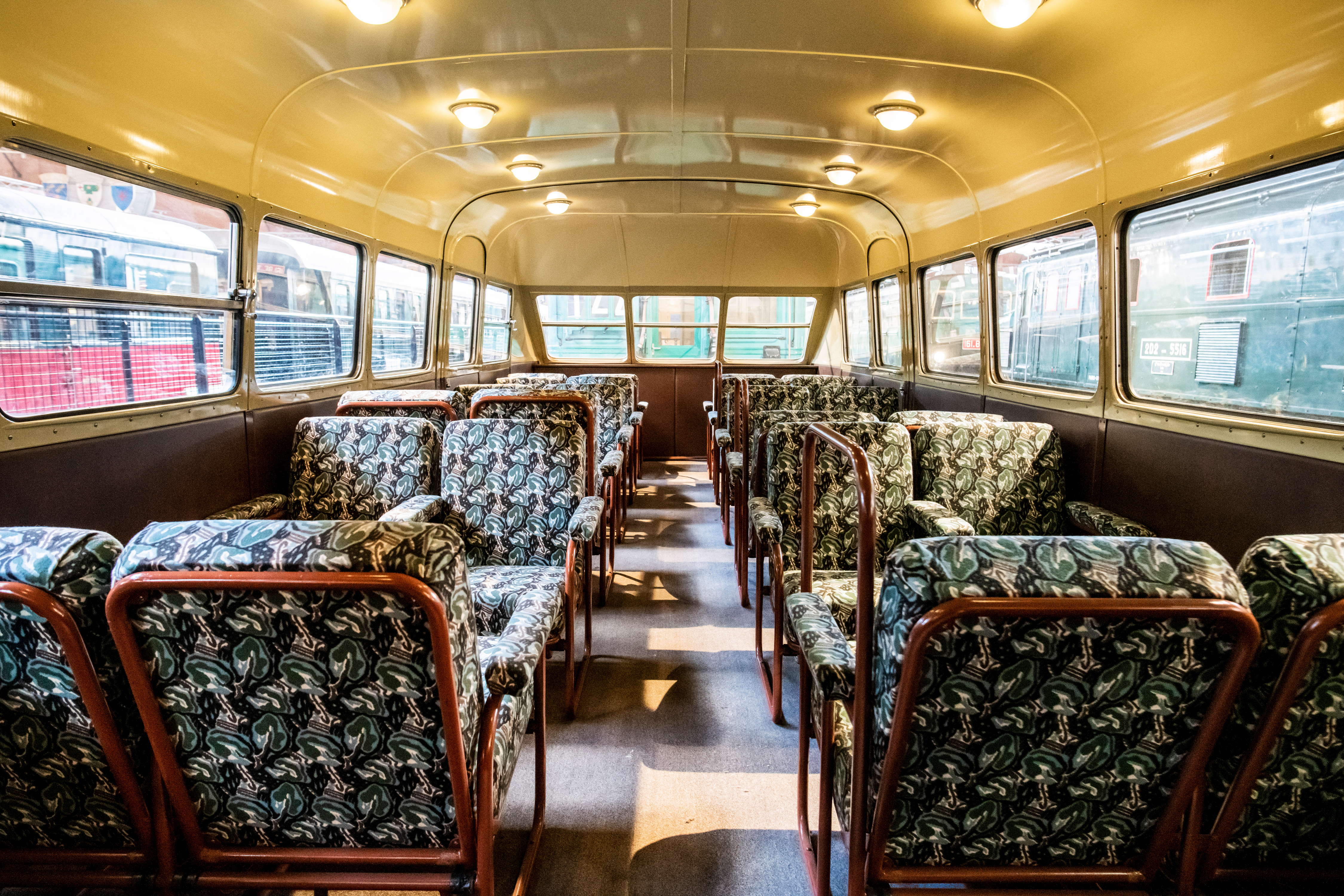 Bugatti Autorail train in a museum