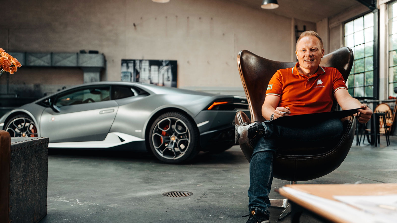 A photo of Lamborghini head of design, Mitja Borkert. 