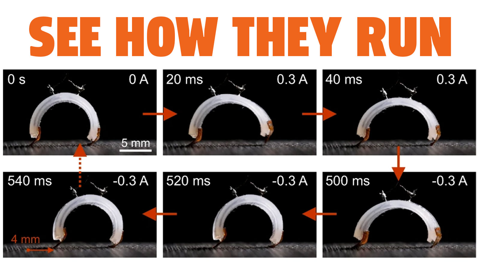 A graphic showing the method the robot uses to run and jump. 