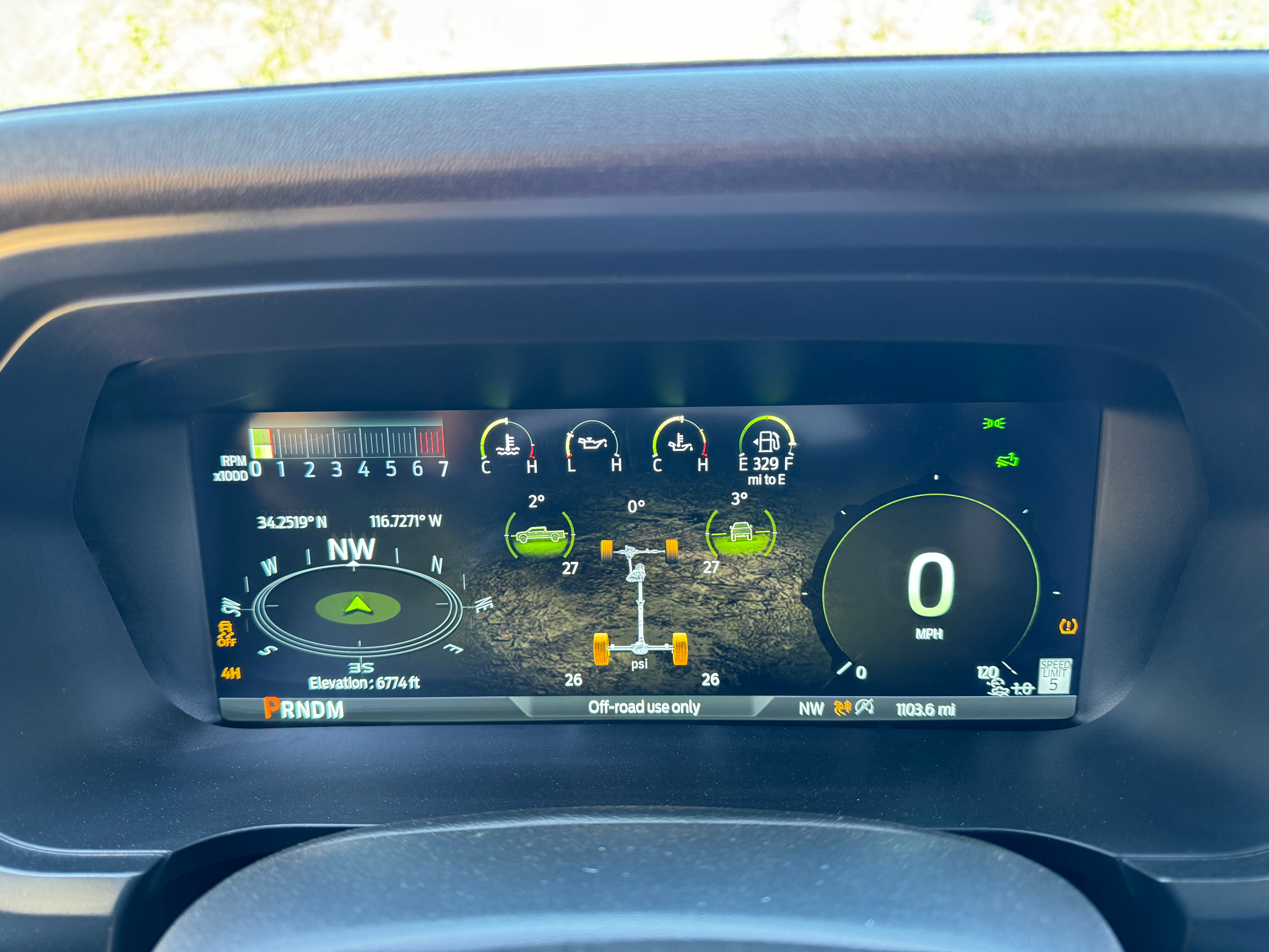 Gauge cluster of a 2024 Ford F-150 Tremor