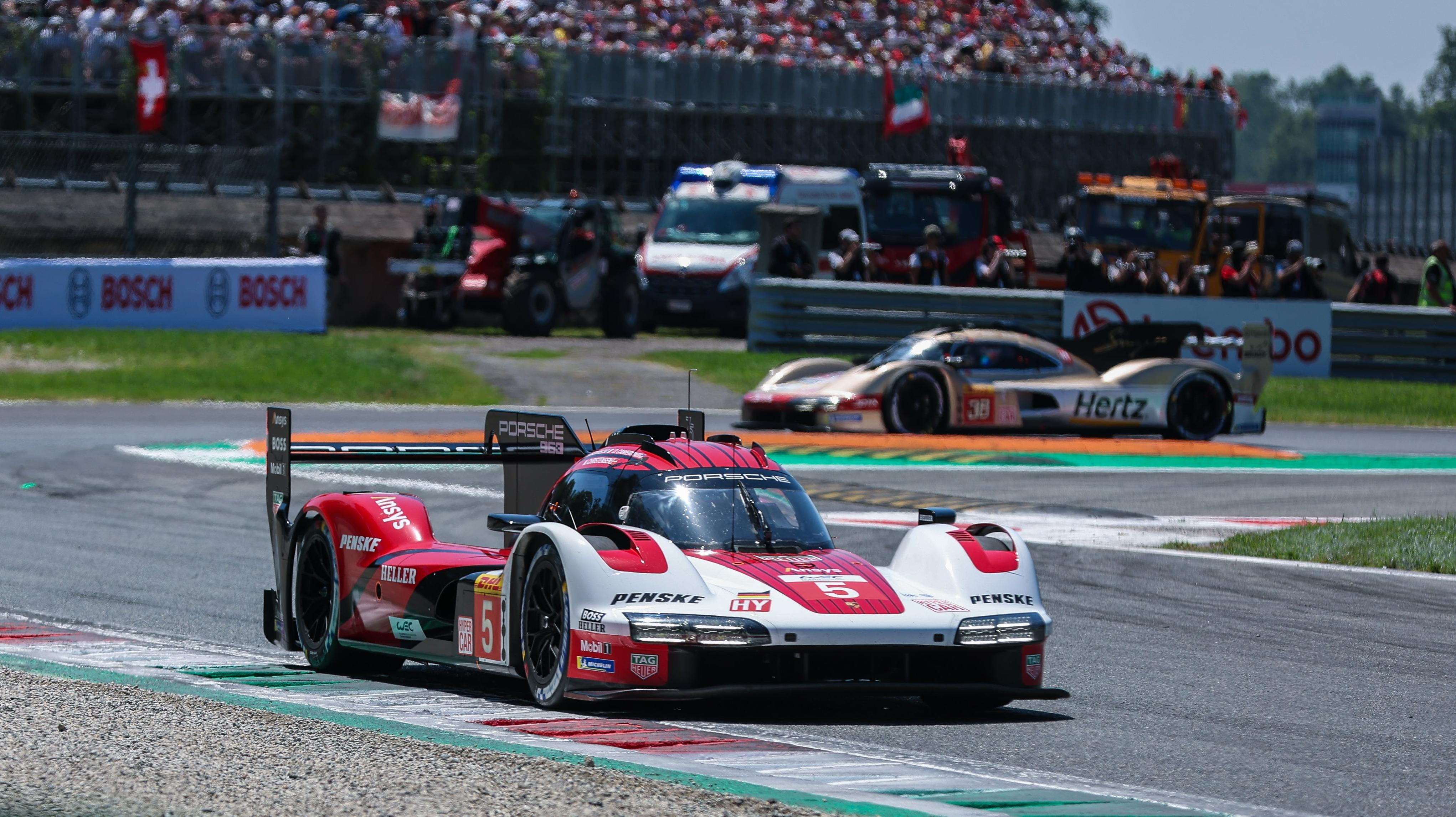 #5 Porsche Penske Motorsport - Porsche 963 Hybrid of Dane Cameron (USA) in action during the WEC FIA World Endurance Championship 6 Hours of Monza 2023 at Autodromo Nazionale Monza. 