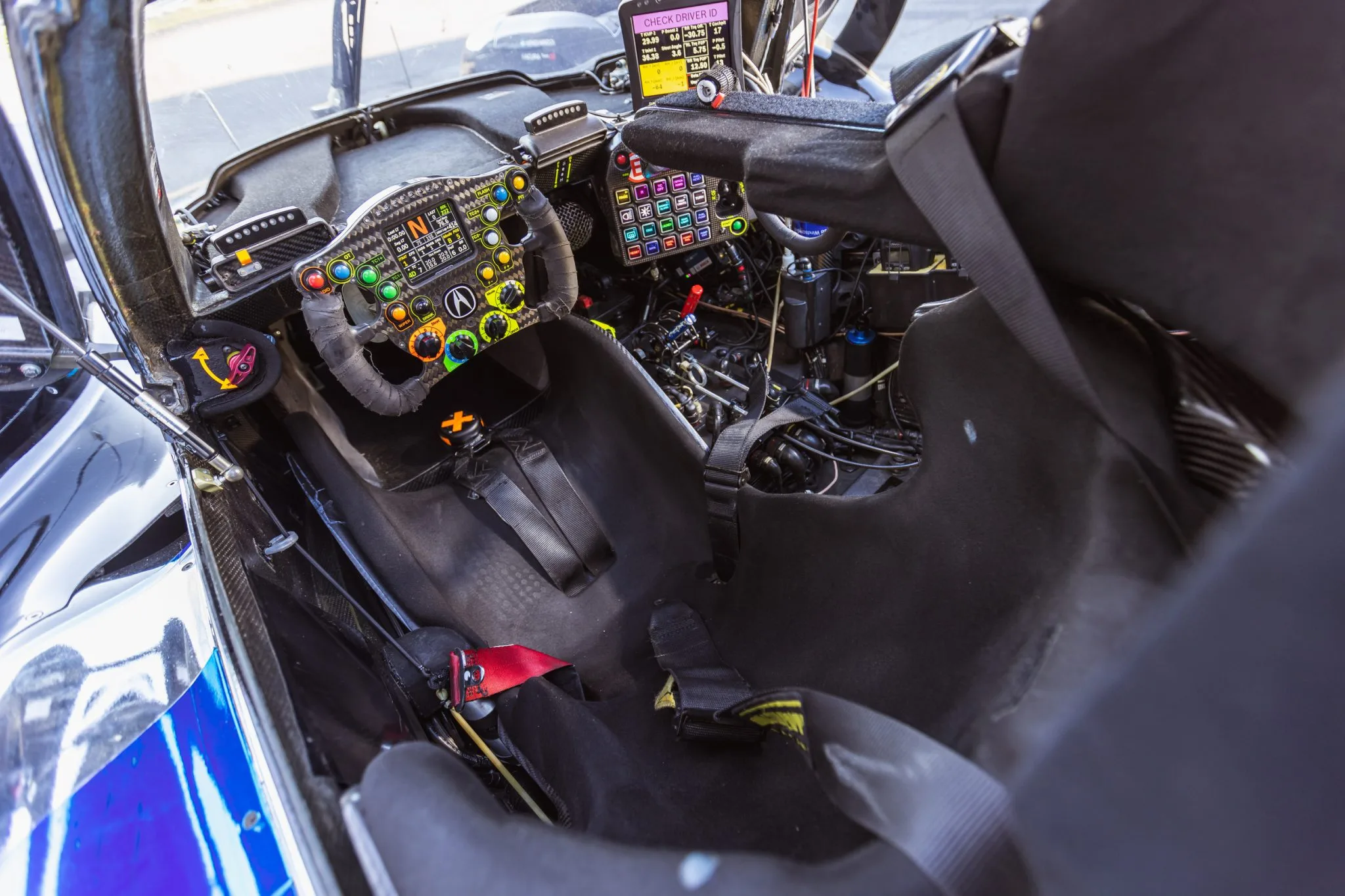 The cockpit of the Acura ARX-05