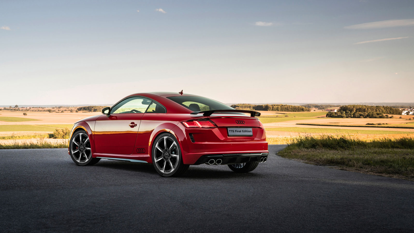 A photo of the rear quarter of the Audi TT Final Edition. 