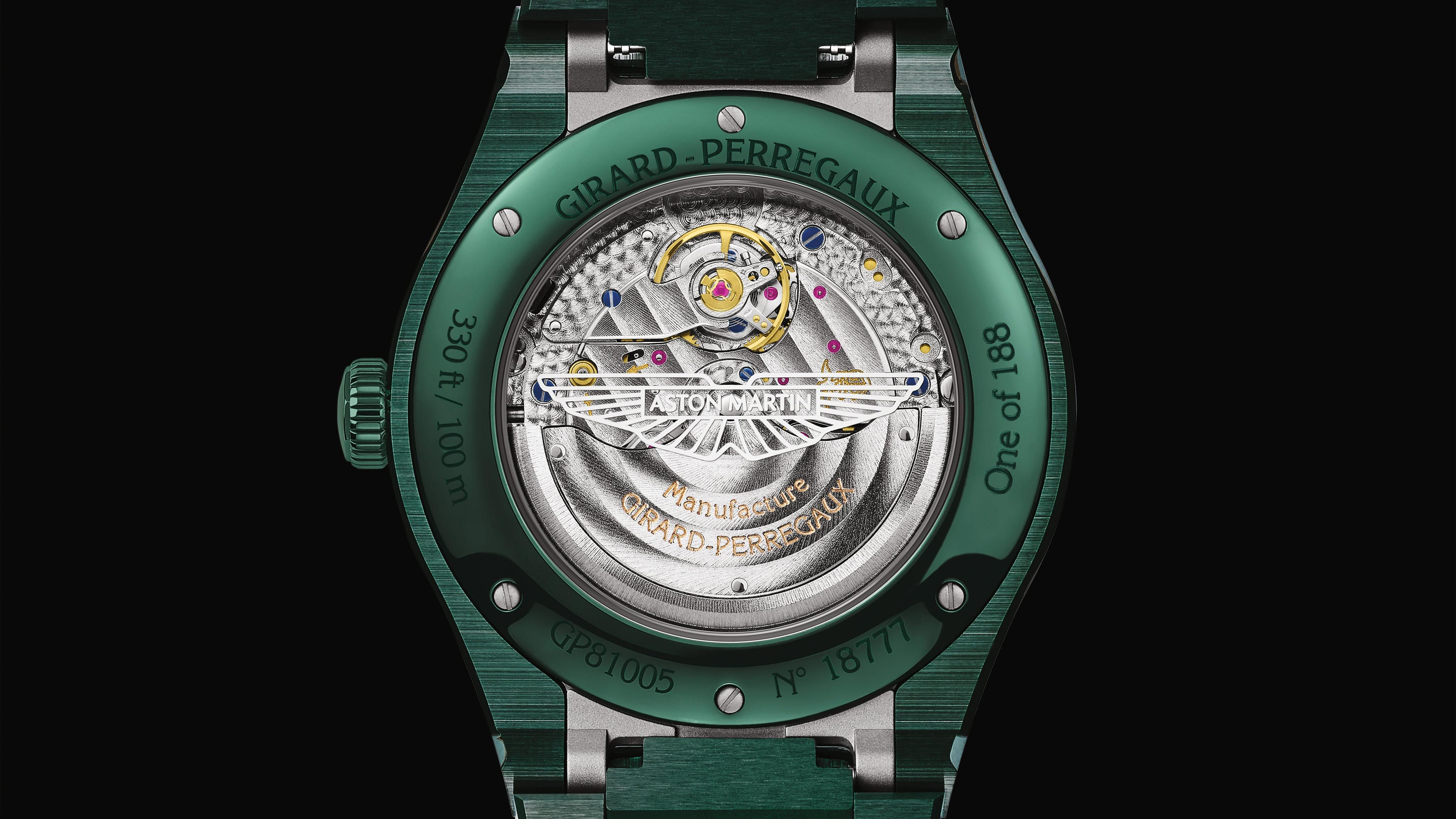 Girard-Perregaux Laureato Green Ceramic Aston Martin Edition movement