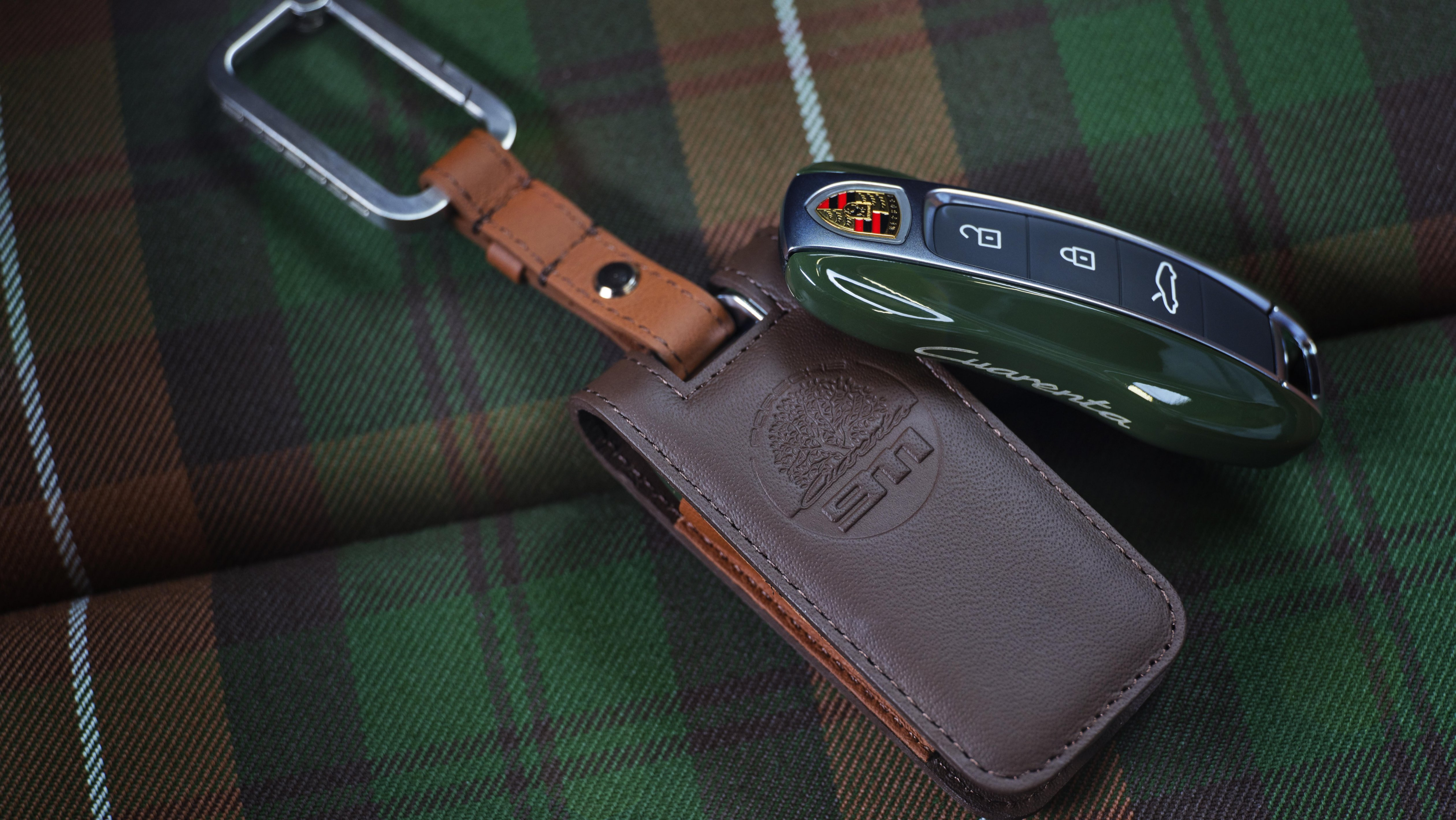 Key fob of a Porsche 911 Cuarenta Edition