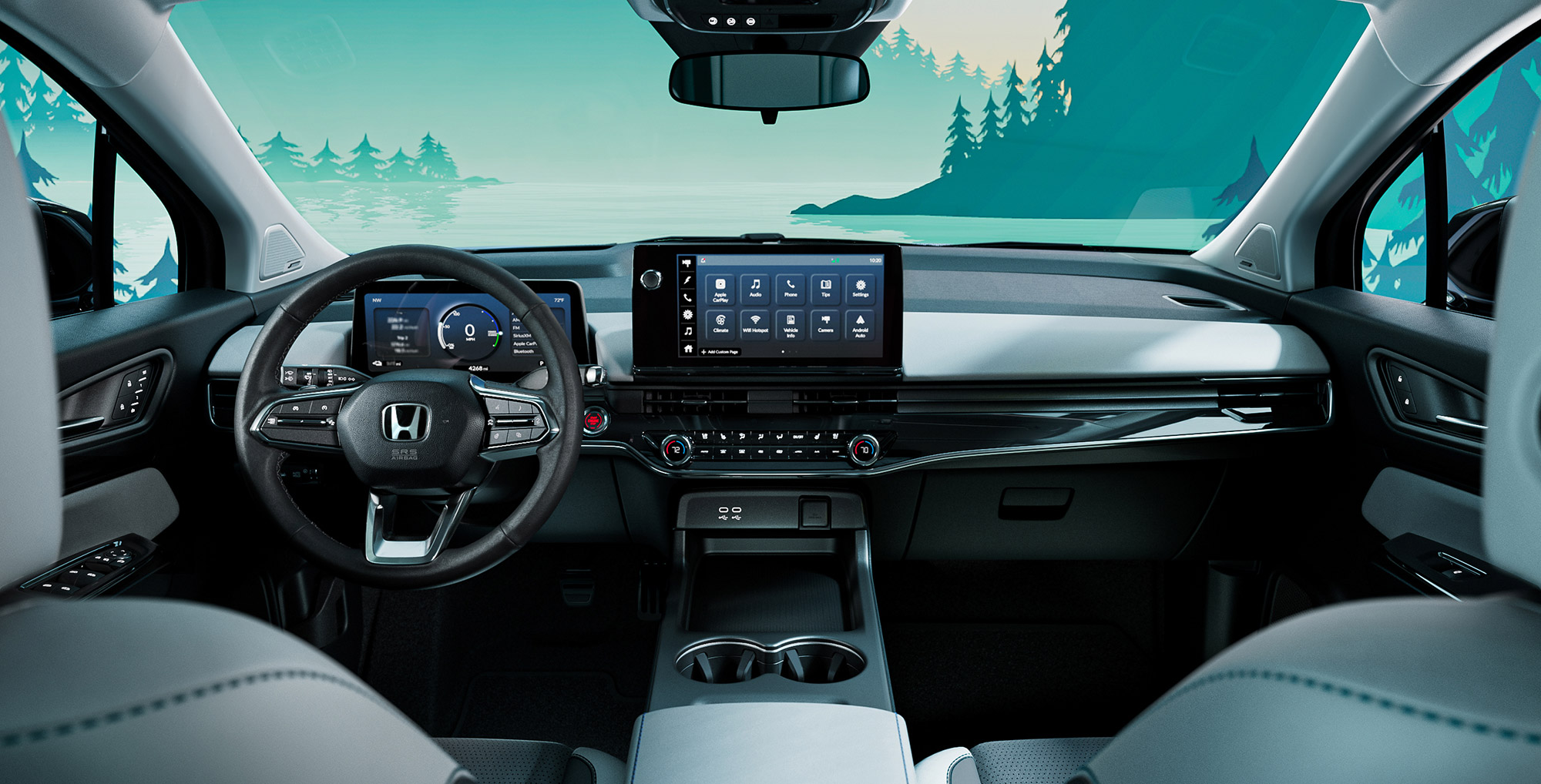 The interior of the 2024 Honda Prologue.