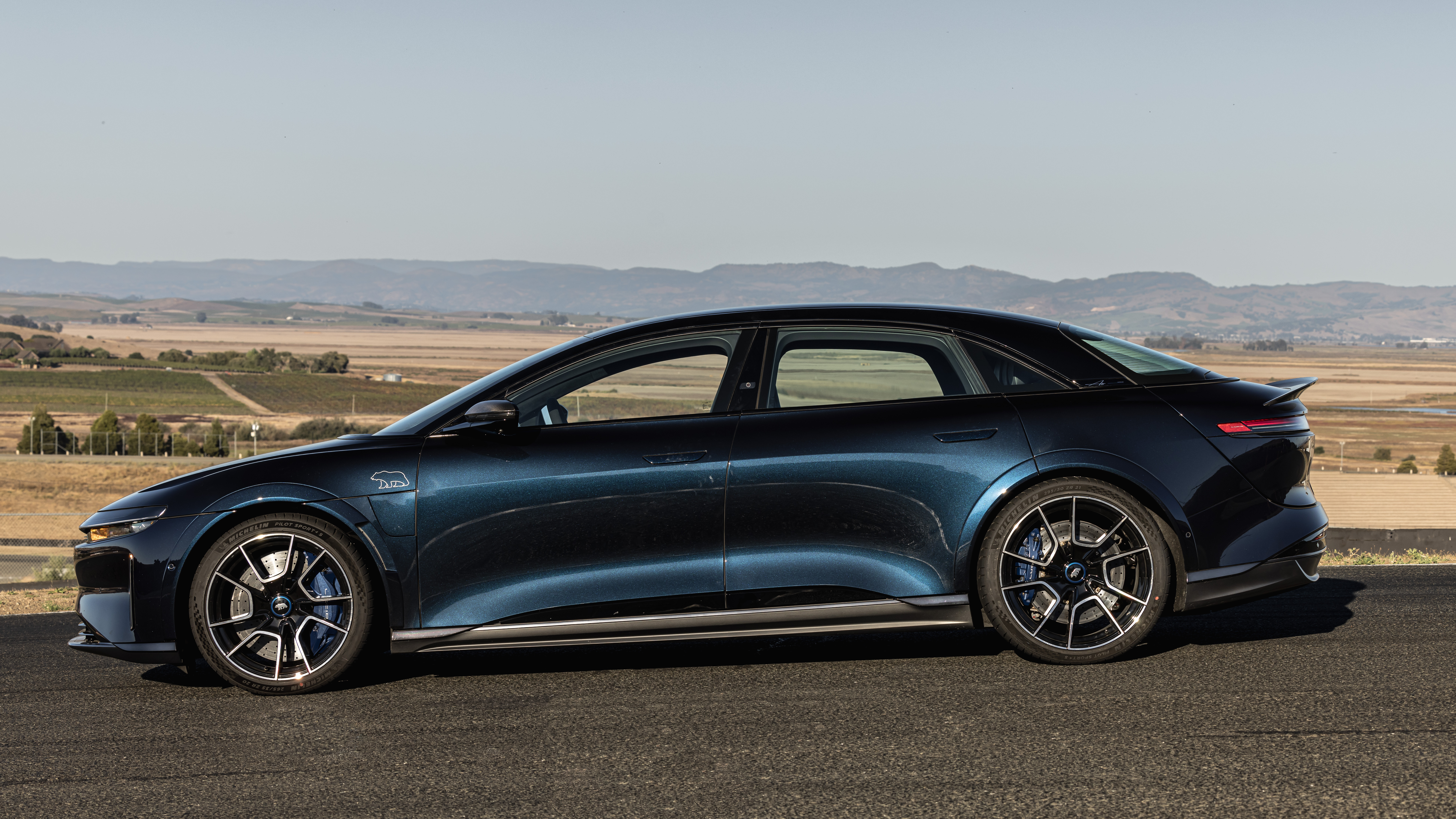 Side profile of the Lucid Air Sapphire