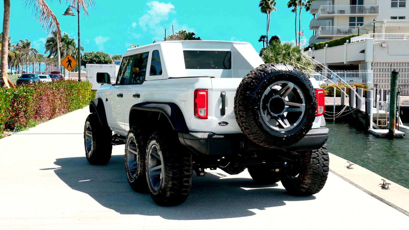 A photo fo the rear truck bed of the Dark Horse pickup. 