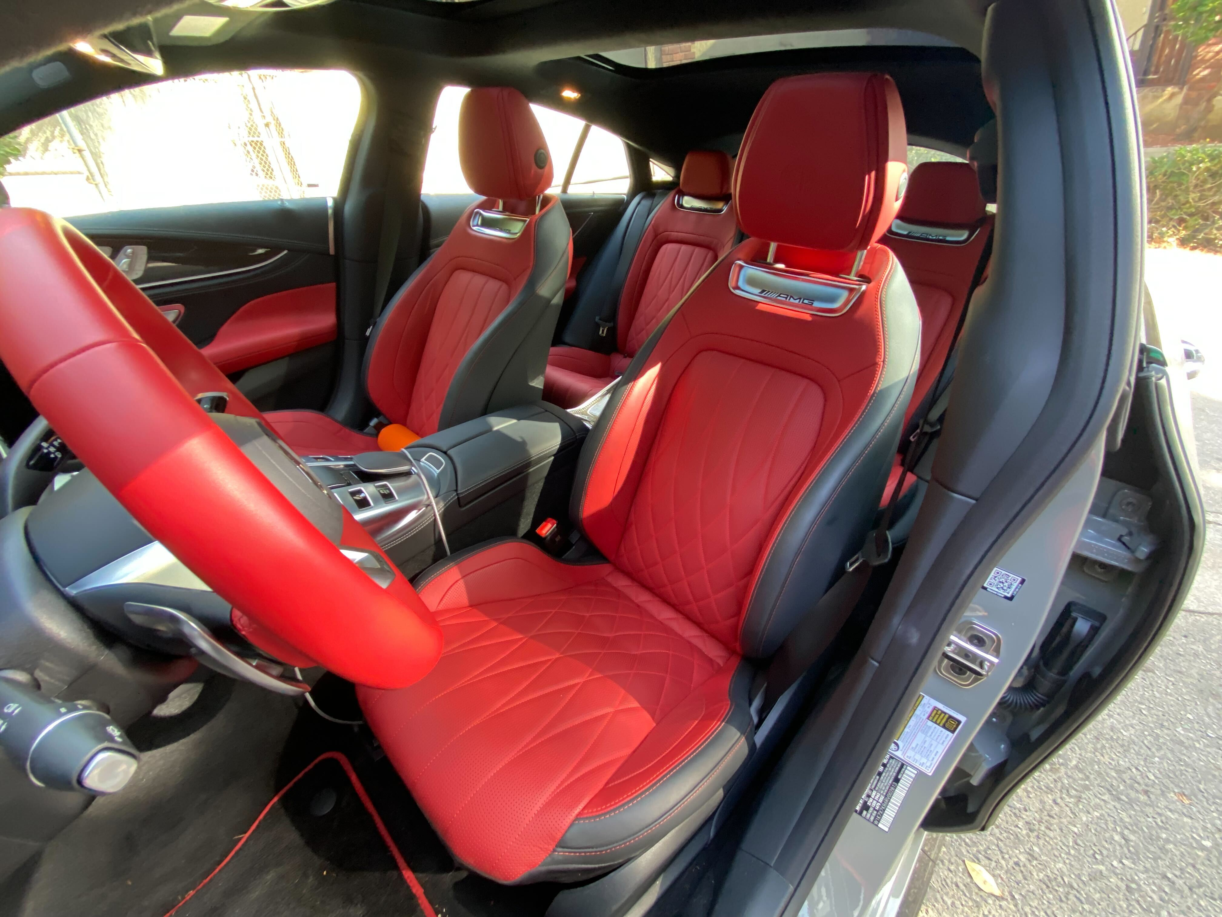 A look back at the front seats in the AMG GT63S E Performance