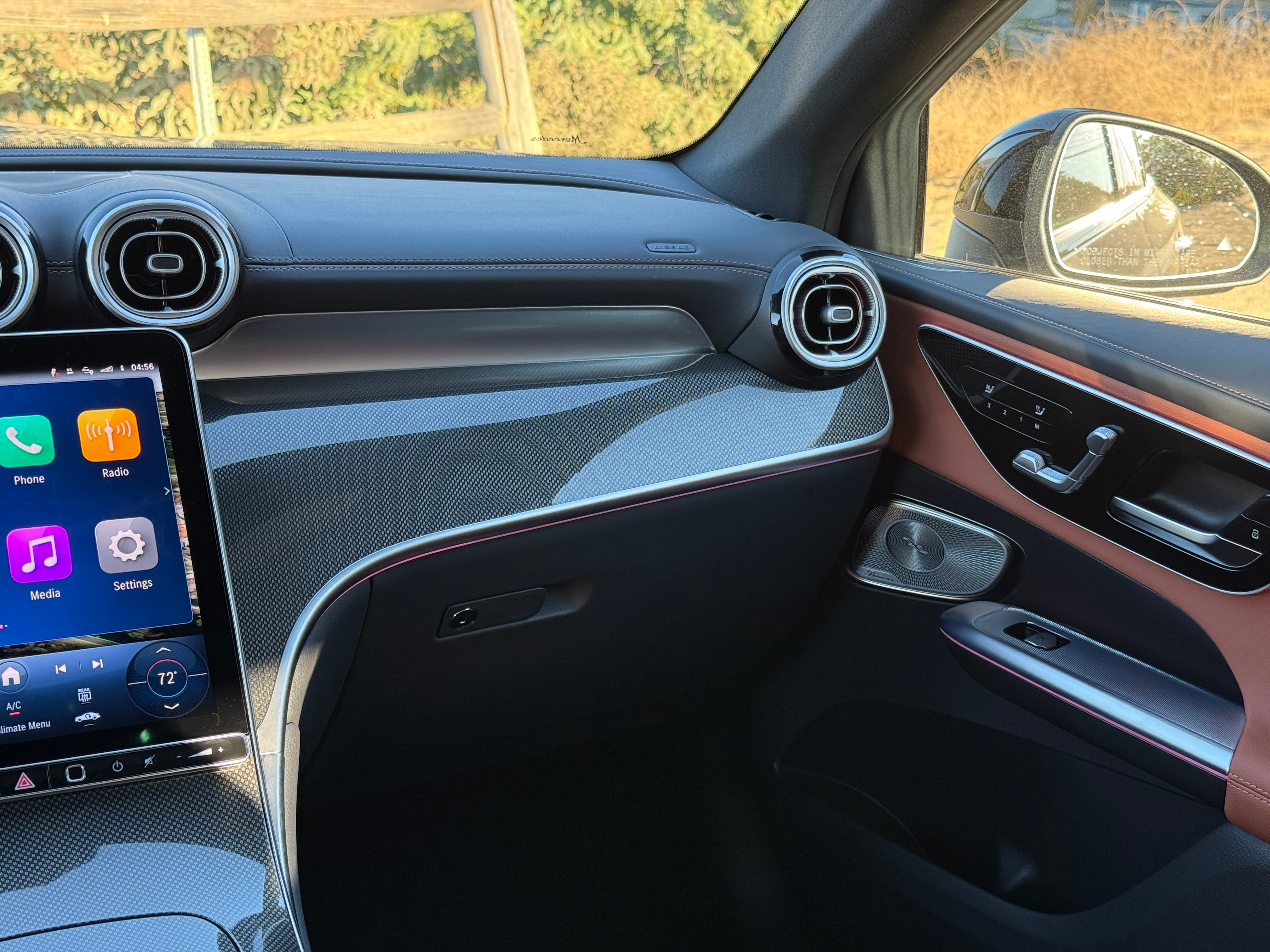 Dashboard detail of a grey 2025 Mercedes-Benz GLC350e