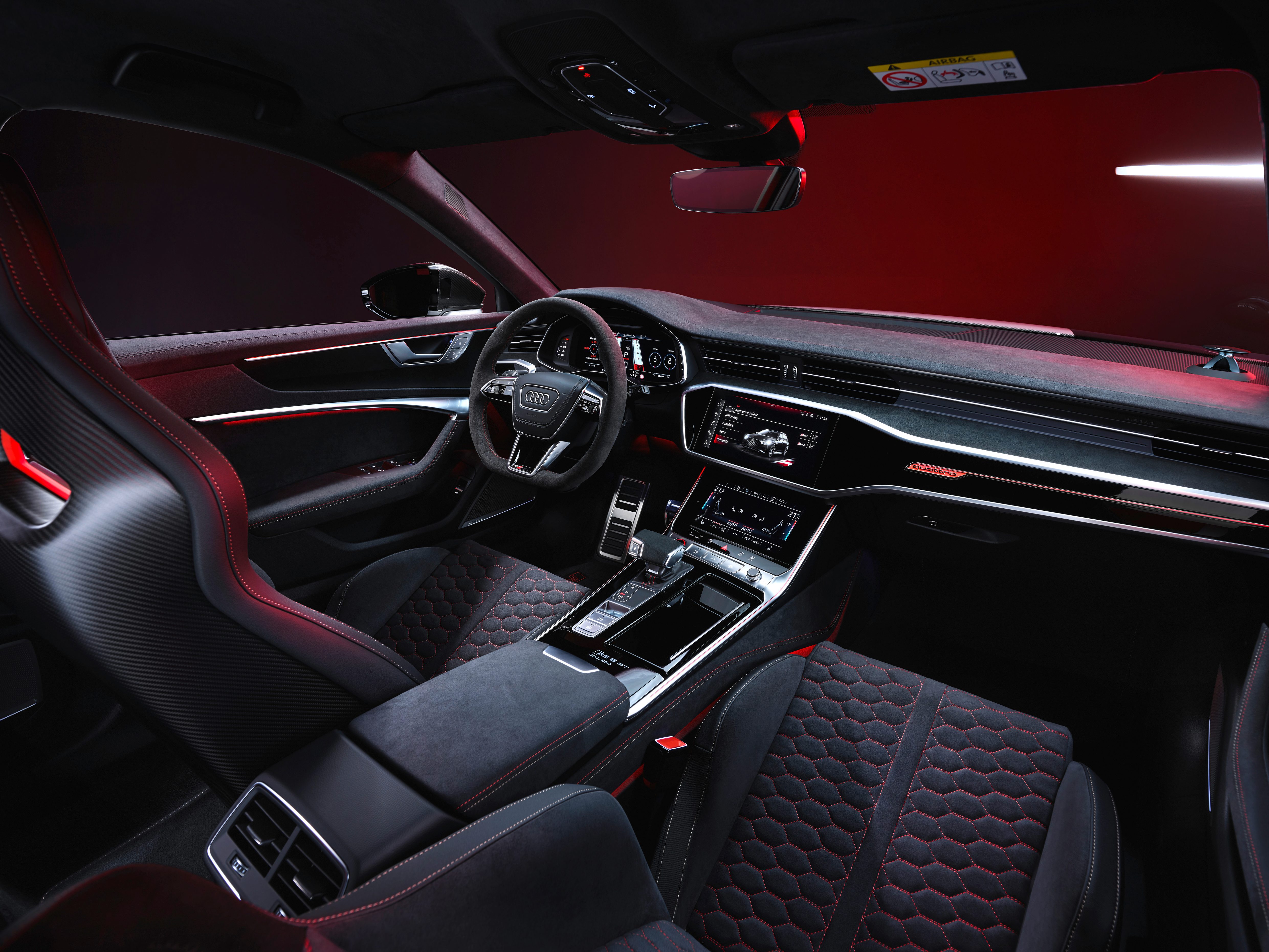 Interior of an Audi RS6 GT