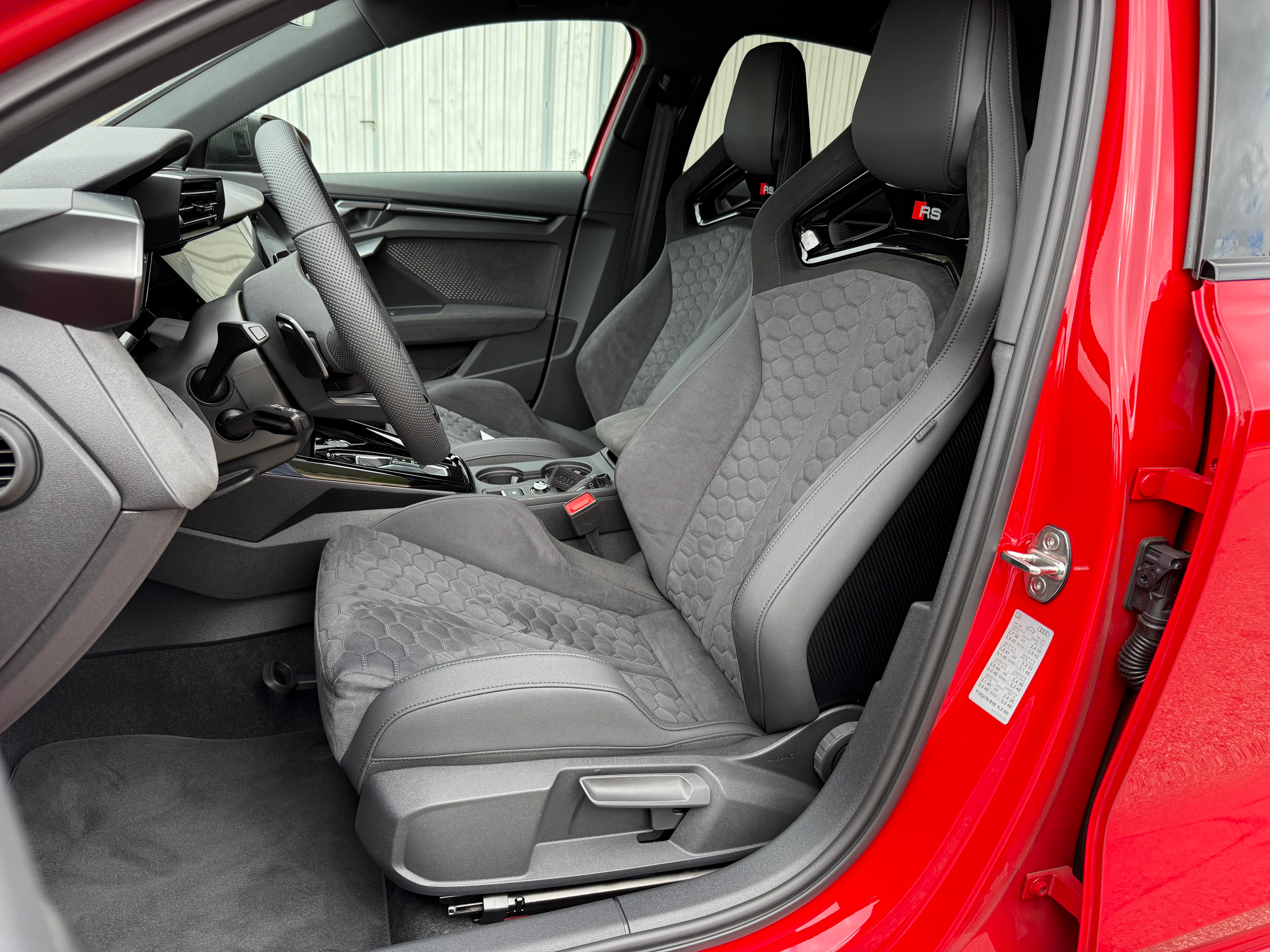 Front bucket seats of a 2025 Audi RS3