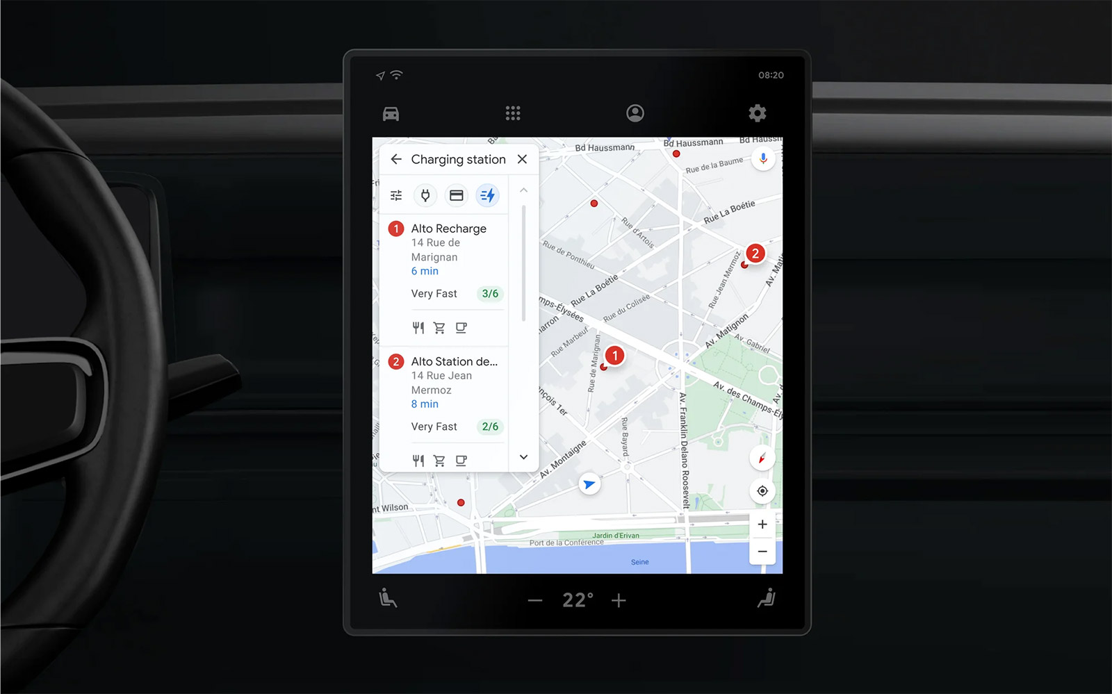 Image of Google Maps interface showing 